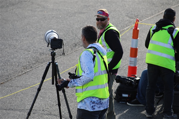 People in high visibility vests