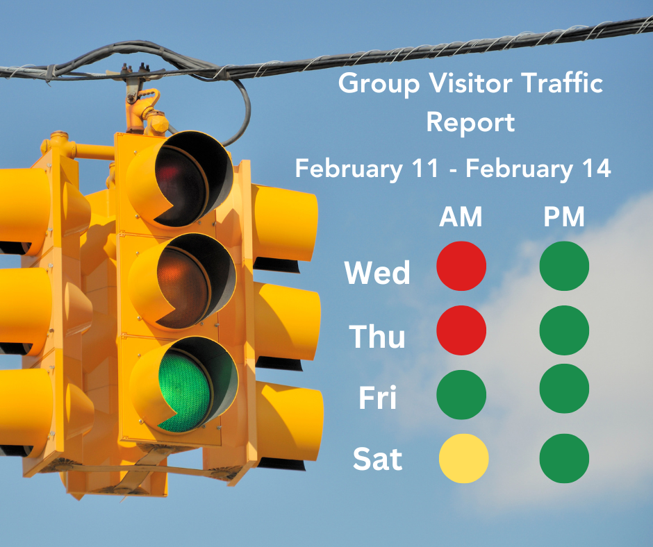 Wed AM Red, PM Green; Thurs AM Red, PM Green; Fri AM Green, PM Green; Sat AM Yellow, PM Green